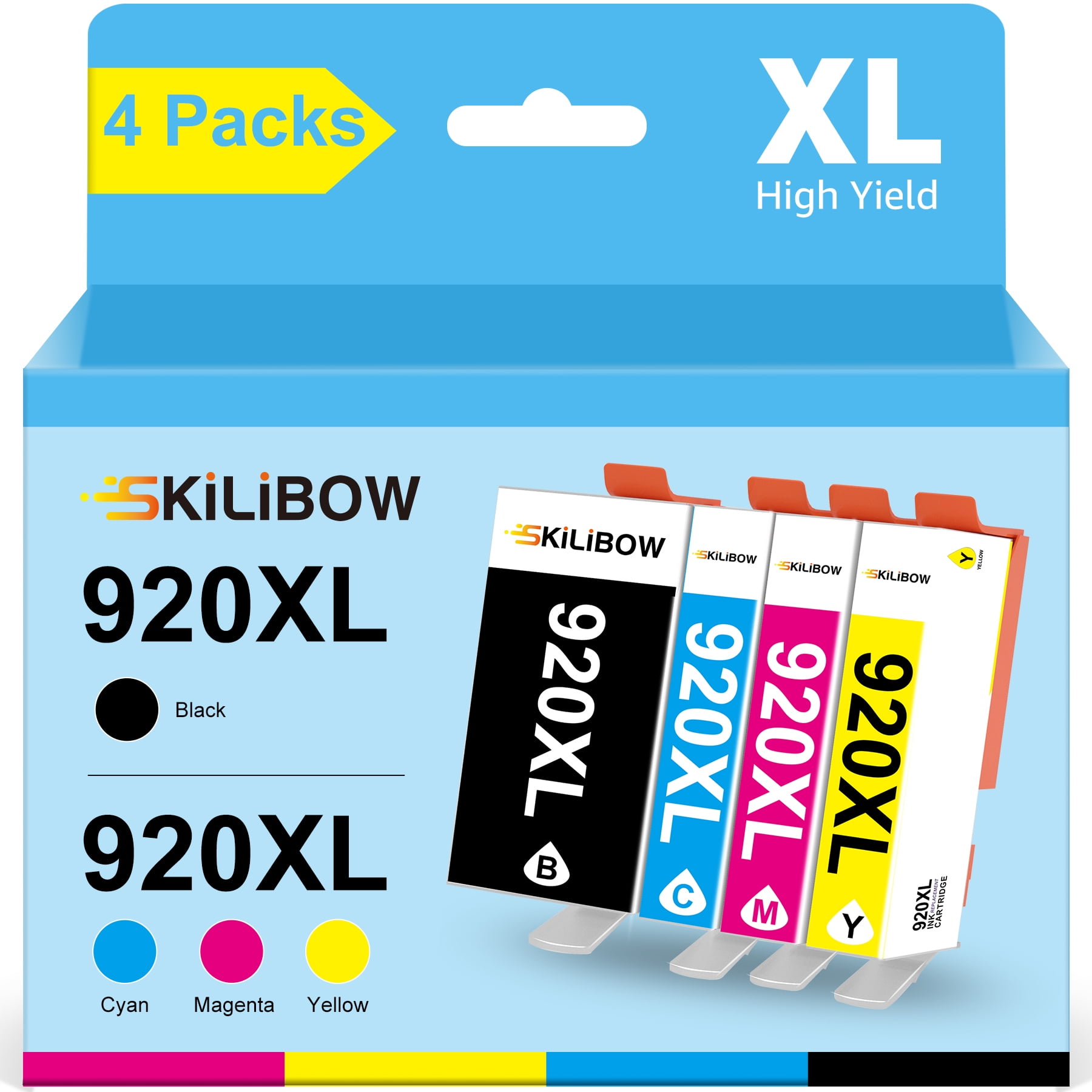 920XL Replacement for HP 920 Ink Cartridge Work for HP Officejet 6000 ...