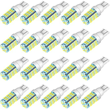 921 194 168 175 T10 LED Bulbs White 20-Packs,Super Bright 42-SMD LED Replacement 12 Volt RV Camper Trailer Boat Trunk Interior Dome Map License Lights,Backup Reverse Lights