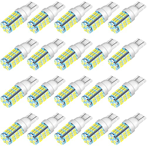 921 194 168 175 T10 LED Bulbs White 20-Packs,Super Bright 42-SMD LED Replacement 12 Volt RV Camper Trailer Boat Trunk Interior Dome Map License Lights,Backup Reverse Lights