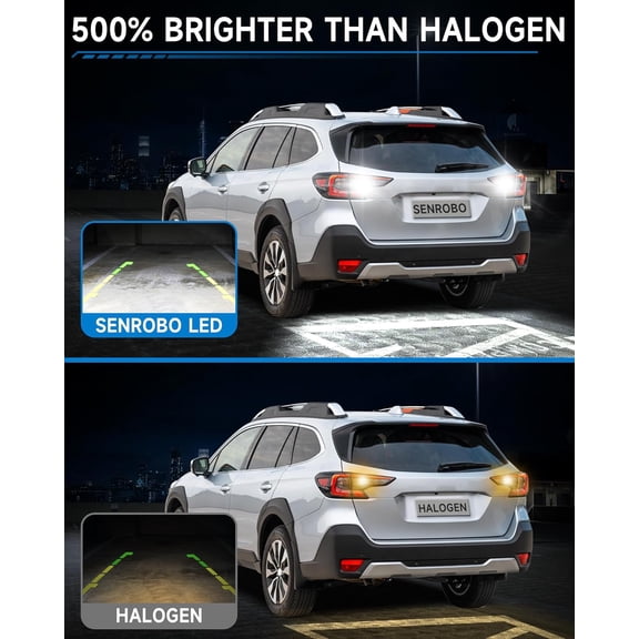 921 912 LED Reverse Light Bulb Fit for Subaru Outback 2005-2025, Super Bright T15 LED Bulb with Lens, 6000K Cool White Backup Lights Replacement, Pack of 2