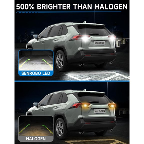 921 912 LED Reverse Light Bulb Fit for Toyota RAV4 2006-2025, Super Bright T15 LED Bulb with Lens, 6000K Cool White Backup Lights Replacement, Pack of 2