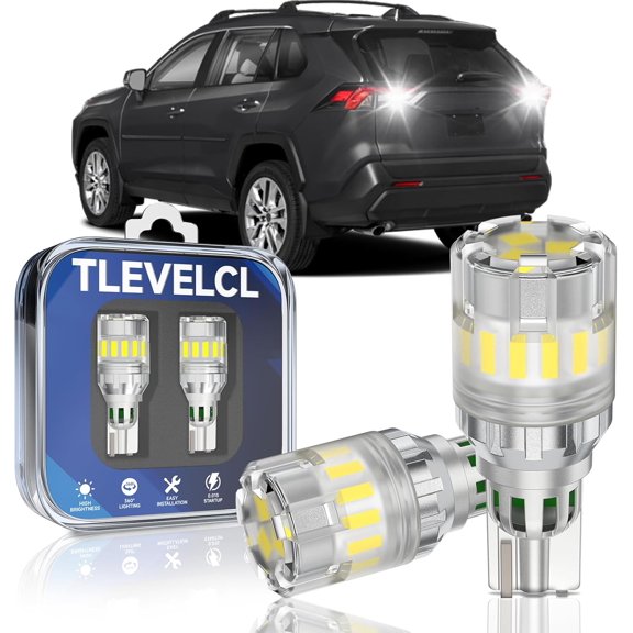 921 912 T15 LED Reverse Light Bulbs, Fit for 2006-2025 Toyota RAV4, Super Bright 6000K Cool White Backup Lights Replacement, 360 Degree Lighting, Pack of 2