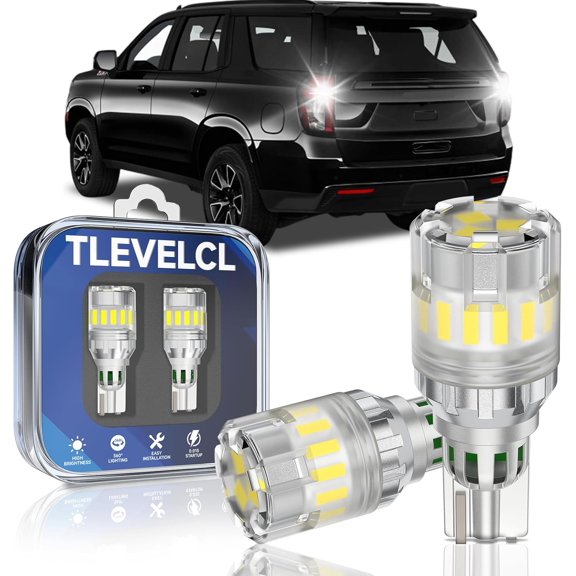 921 912 T15 LED Reverse Light Bulbs, Fit for 2015-2023 Chevrolet Tahoe, Super Bright 6000K Cool White Backup Lights Replacement, 360 Degree Lighting, Pack of 2
