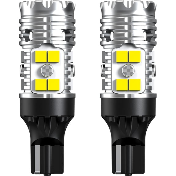 921 LED Bulb Reverse Lights, 912 T15 Back Up Light CANBUS Error Free W16W 906 Reversing Bulb 904 916 6000K Xenon White New Upgrade Design, Plug and Play (Pack of 2)