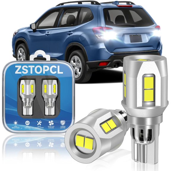 921 LED Reverse Light Bulbs Fit for Subaru Forester 2014-2023, Upgraded 500% Brightness, Super Bright 912 T15 LED Backup Lights Replacement, 6000K Cool White, Pack of 2