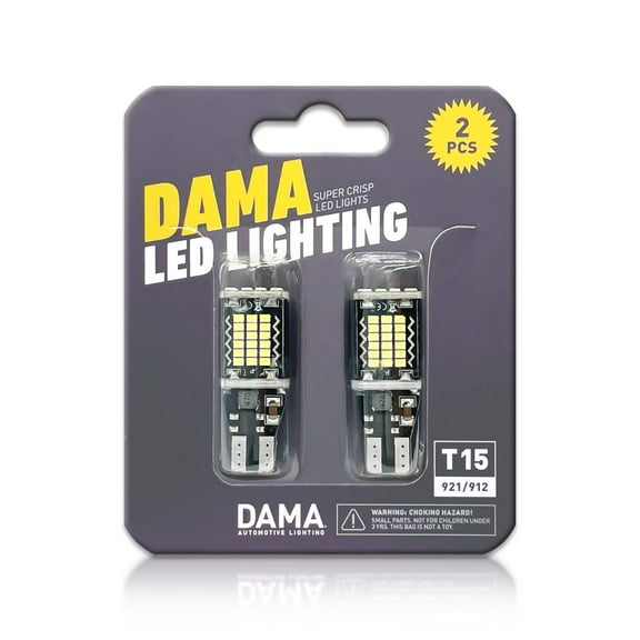 921 T15: Dama ECO White LED Bulbs w/ CANbus 48SMD | Pack of 2