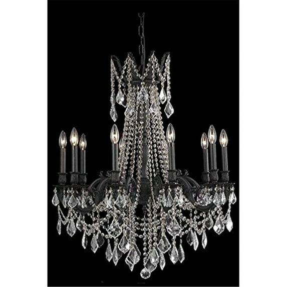 9210 Rosalia Collection Chandelier D:28in H:31in Lt:10 Dark Bronze Finish (Swarovski Elements Crystals)