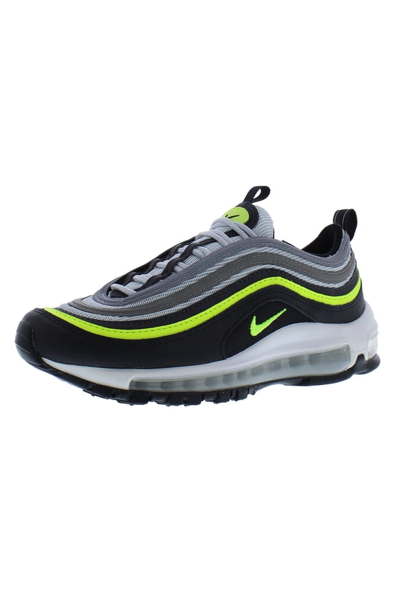 Air Max 97 GS Boys Shoes Size 4.5, Color: Pure/Platinum/Volt/Black/White
