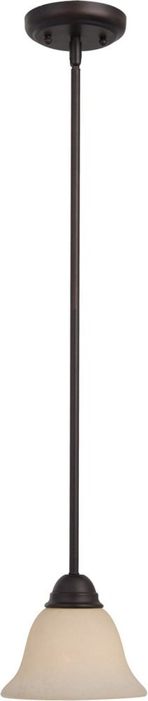 Manor Oil Rubbed Bronze Mini Pendant with Frosted Glass Shade