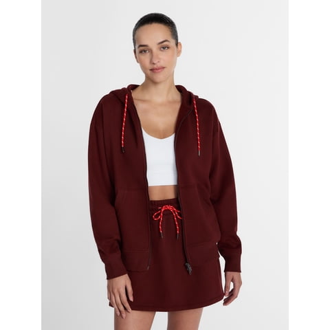 Women's and Women's Plus Full Zip Fleece Hoodie, Sizes XS-4X