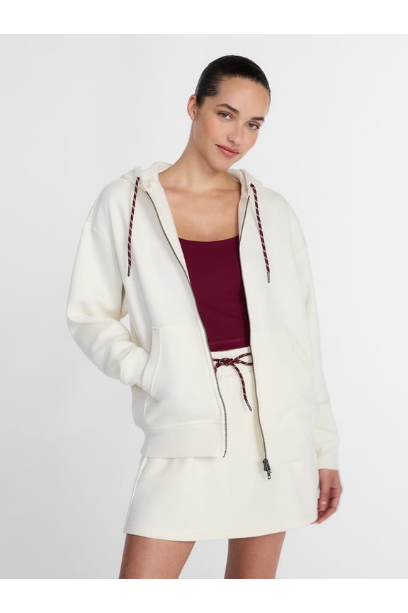 Women's and Women's Plus Full Zip Fleece Hoodie, Sizes XS-4X