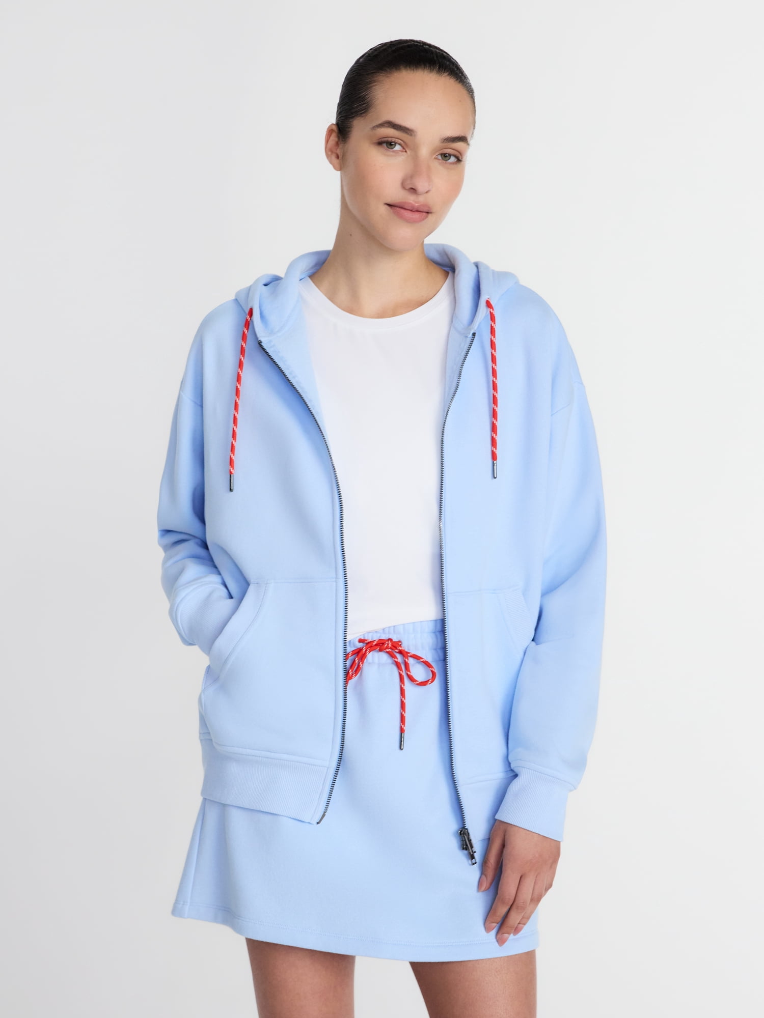 Athletic Works Women's and Women's Plus Full Zip Fleece Hoodie, Sizes XS-4X