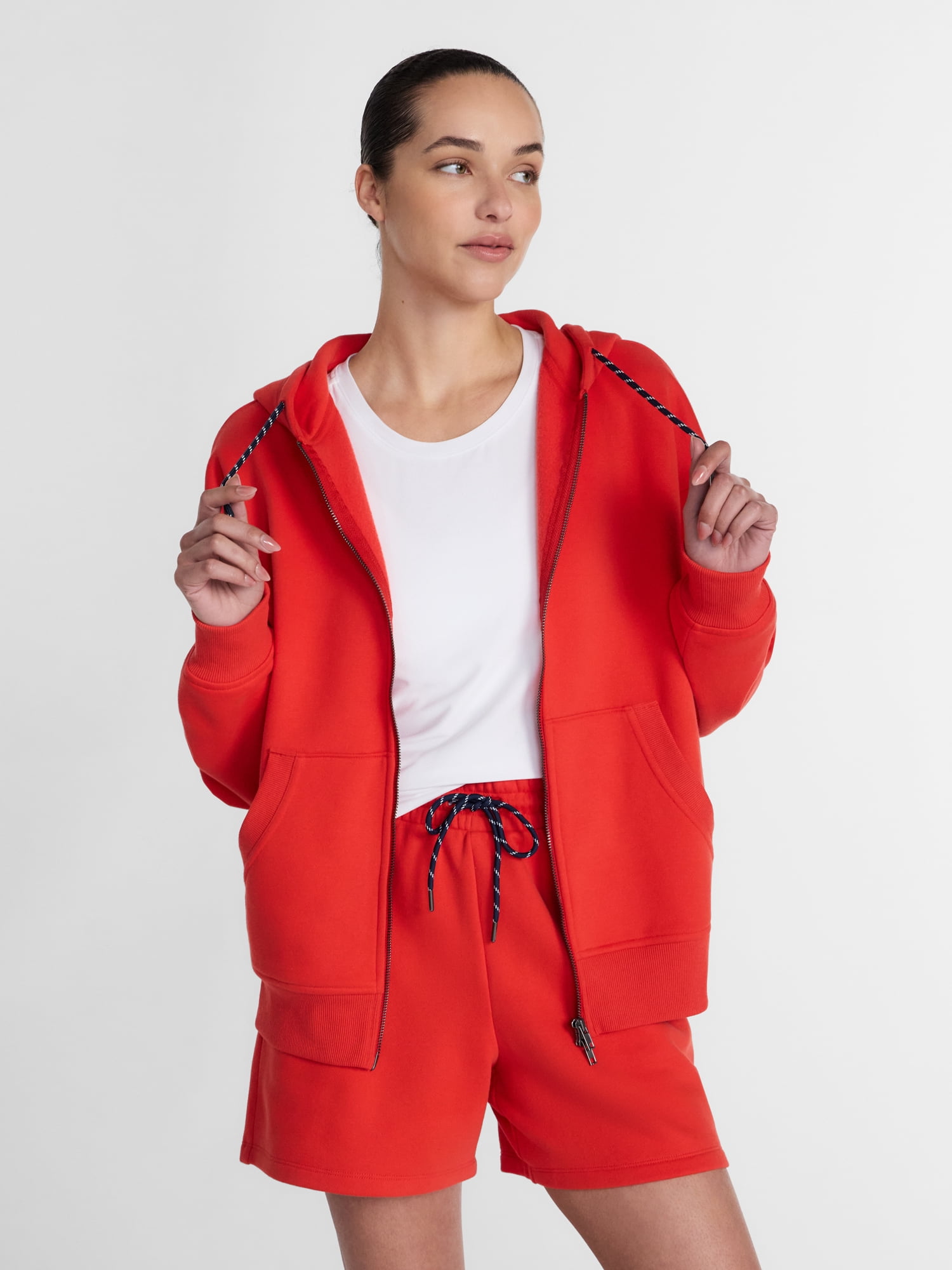 Athletic Works Women's and Women's Plus Full Zip Fleece Hoodie, Sizes XS-4X