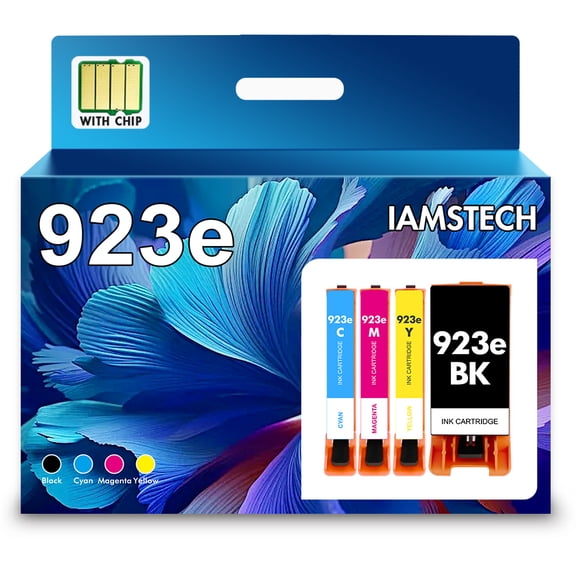 923 923e 923XL Ink Cartridge Compatible for HP 923 923e OfficeJet Pro 8130 8138e 8135e 8139e 8120 8122e OfficeJet 8124e 8125e 8132e 8134e Printer Black Cyan Magenta Yellow (4-Pack)