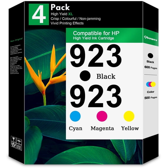 CLYWENSS 924 Cartucce Compatibili Senza Chip Per HP OfficeJet Pro 8120e/8130e – Multipack Con 5 Cartucce + Strumento Per Sostituire Chip, Resa Fino A 500 Pagine