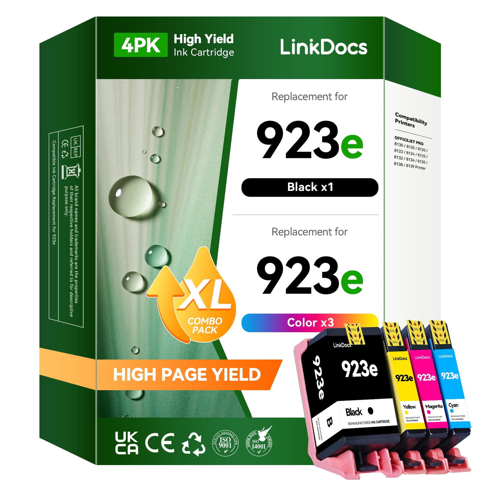 923 Ink Cartridge With Chips Combo Pack Compatible for HP 923 Ink ...