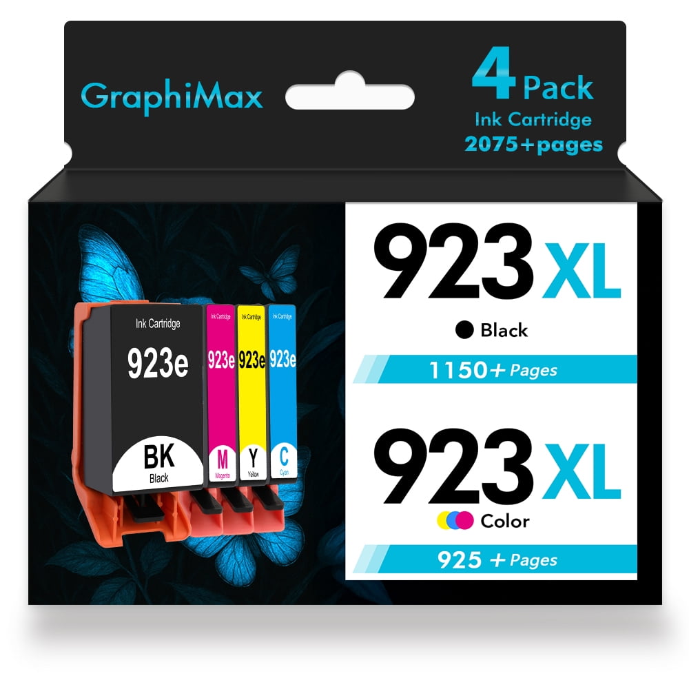923e 923XL Ink Cartridges with Chip Compatible for HP 923 923XL 4 Pack ...