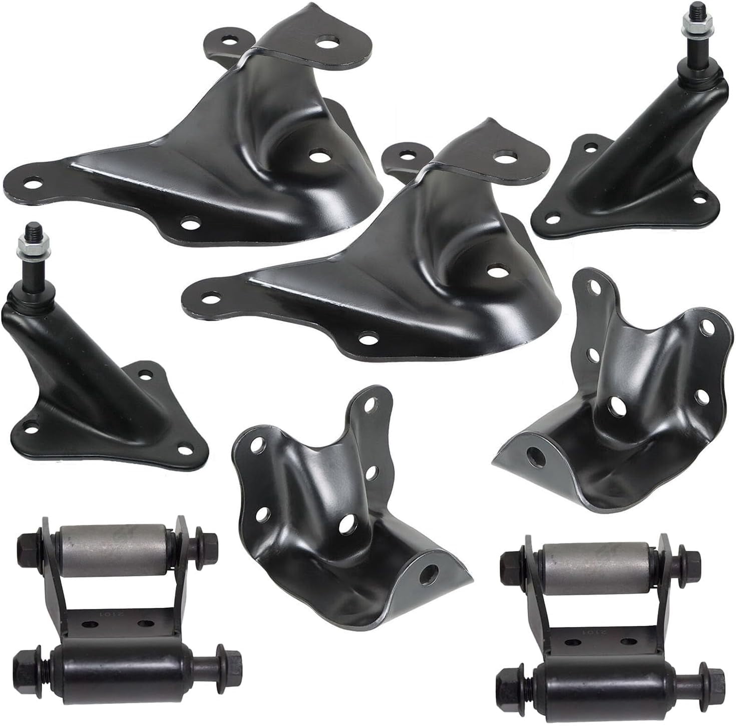 924-408 722-001/010/011 Rear Leaf Spring Hanger Shackle Kit & Upper ...