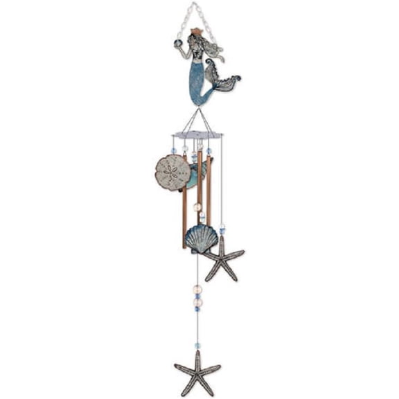 92453 Mermaid Metal Wind Chime, Seashells