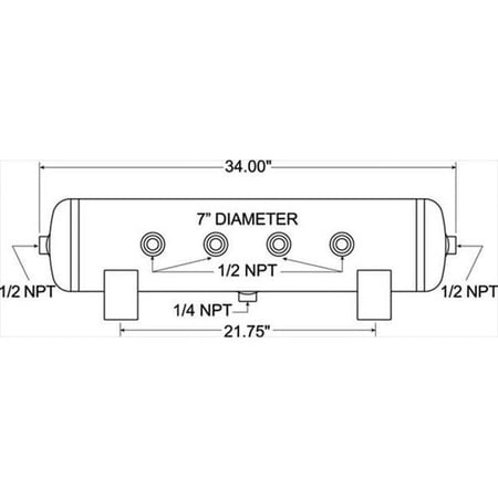 9248 5 Gallon Air Tank, 7 Ports