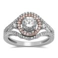 thumbnail image 1 of 925 2micron 14KPG Plated Cr. White Sapphire Ring, 1 of 2