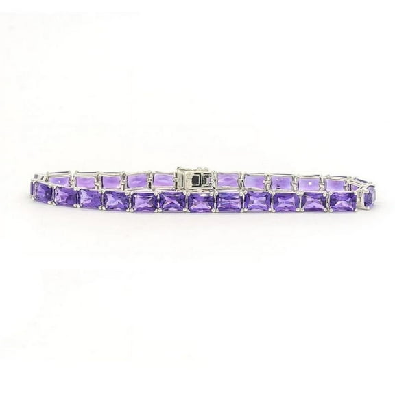 925 Amethyst Tennis Bracelet, Silver Amethyst Bracelet,February Birthstone Bracelet,Amethyst Tennis Bracelet,Bracelet For Women Gift For Her