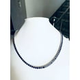 thumbnail image 1 of 925 Blue Sapphire Tennis Necklace in 925 Sterling Silver Sapphire Necklace, sapphire necklace Gift for Her, Anniversary Gift, 1 of 2