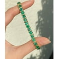thumbnail image 1 of 925 Emerald Bracelet anniversary gift for her wedding gift 14k rose gold yellow gold Plated emerald bracelet birthday gift for girlfriend, 1 of 3