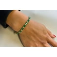 thumbnail image 1 of 925 Emerald Cut Emerald with diamond Tennis Bracelet/ 14K Gold plated Emerald Bracelet/ Genuine Emerald Bracelet, women gift for her, 1 of 3