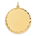 thumbnail image 1 of 925 Gold Plated Silver Sterling Silver Gold Plated Engraveable Round Polished Disc Charm Pendant, 1 of 6