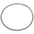 thumbnail image 1 of 925 Italian Sterling Silver 3.5mm Miami Cuban Bracelet, FREE Microfiber Cloth, Solid Bombe Curb Link Rhodium Chain, Giorgio Bergamo 8.5, 1 of 7
