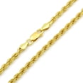 thumbnail image 1 of 925 Italian Sterling Silver 3.5mm Solid Rope Diamond Cut Chain, FREE Microfiber Cloth, Yellow Gold Plated Link Mens Womens Necklace, Giorgio Bergamo, 1 of 7