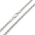 thumbnail image 1 of 925 Italian Sterling Silver 3mm Solid Rope Diamond Cut Chain, FREE Microfiber Cloth, ITProLux Link Mens Womens Necklace, Giorgio Bergamo, 1 of 7