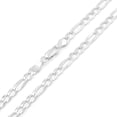 thumbnail image 1 of 925 Italian Sterling Silver 5mm Solid Figaro Chain, FREE Microfiber Cloth, ITProLux Link Mens Womens Necklace, Giorgio Bergamo, 1 of 7