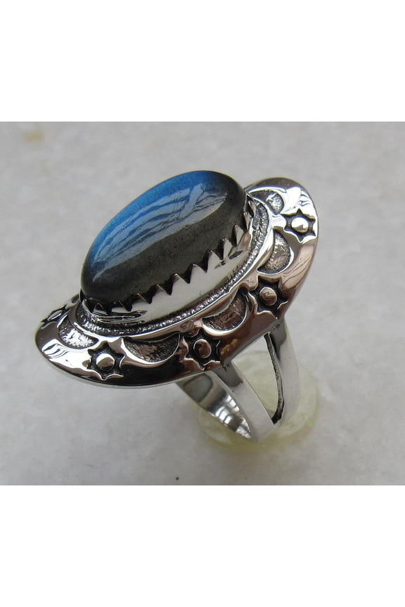 925 Labradorite Ring, Sterling Silver Rings