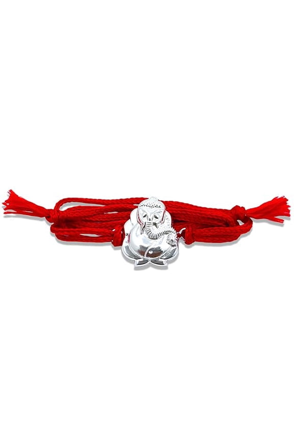 925 Pure Silver Rakhi Bracelet for Brother, Silver Rakhi for Bhai, Rakhi Set