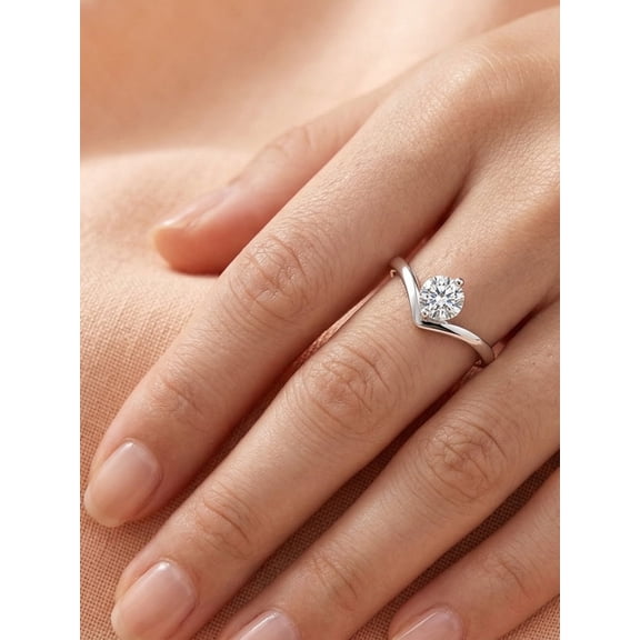925 Pure Silver The "Lumina Wishbone" Ring