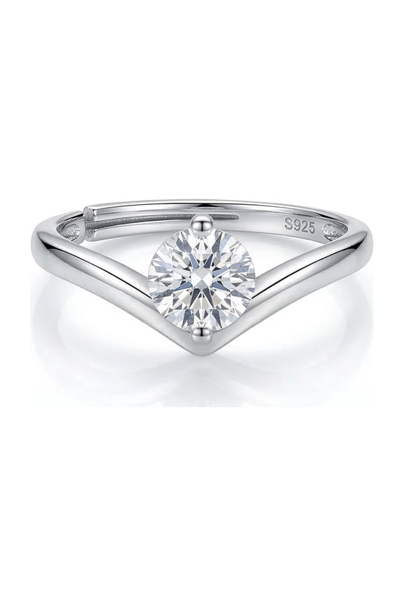 925 Pure Silver The "Lumina Wishbone" Ring