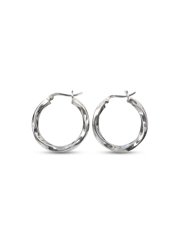 925 Pure Silver Infinity Hoop Earrings