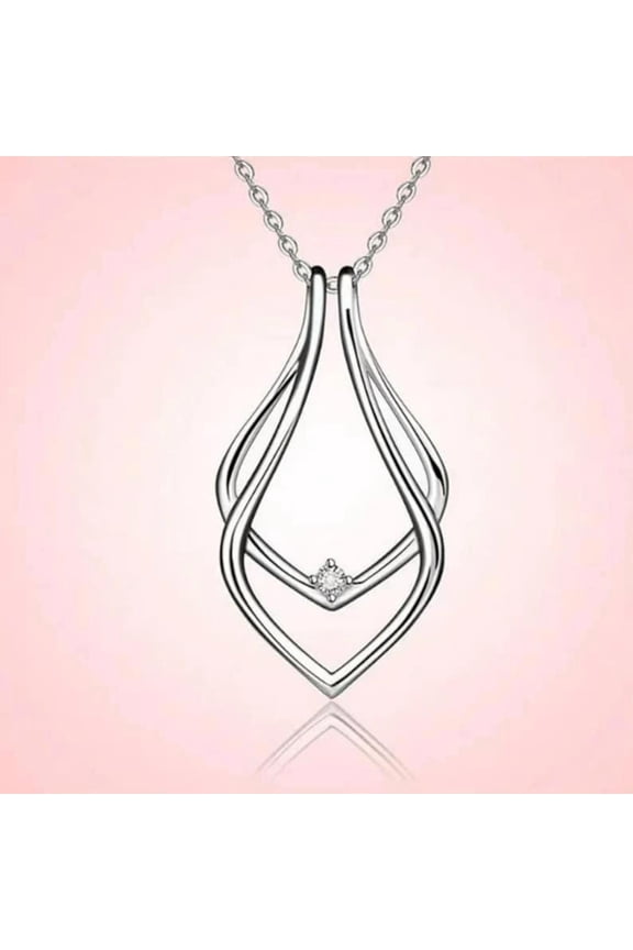 925 Ring Holder Necklace Geometric,Silver Ring Keeper, Wedding Ring Holder, Engagement Ring Keeper Doctors Gift Silver Gold, Nurse Gift