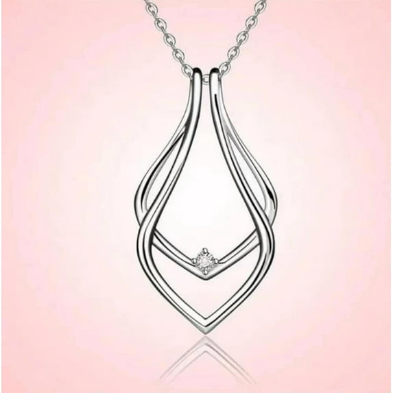 925 Ring Holder Necklace Geometric,Silver Ring Keeper, Wedding Ring Holder, Engagement Ring Keeper Doctors Gift Silver Gold, Nurse Gift