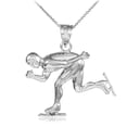 thumbnail image 1 of 925 STERLING SILVER ICE SKATING/SPEED SKATER CHARM SPORTS PENDANT NECKLACE :  Pendant only, 1 of 1