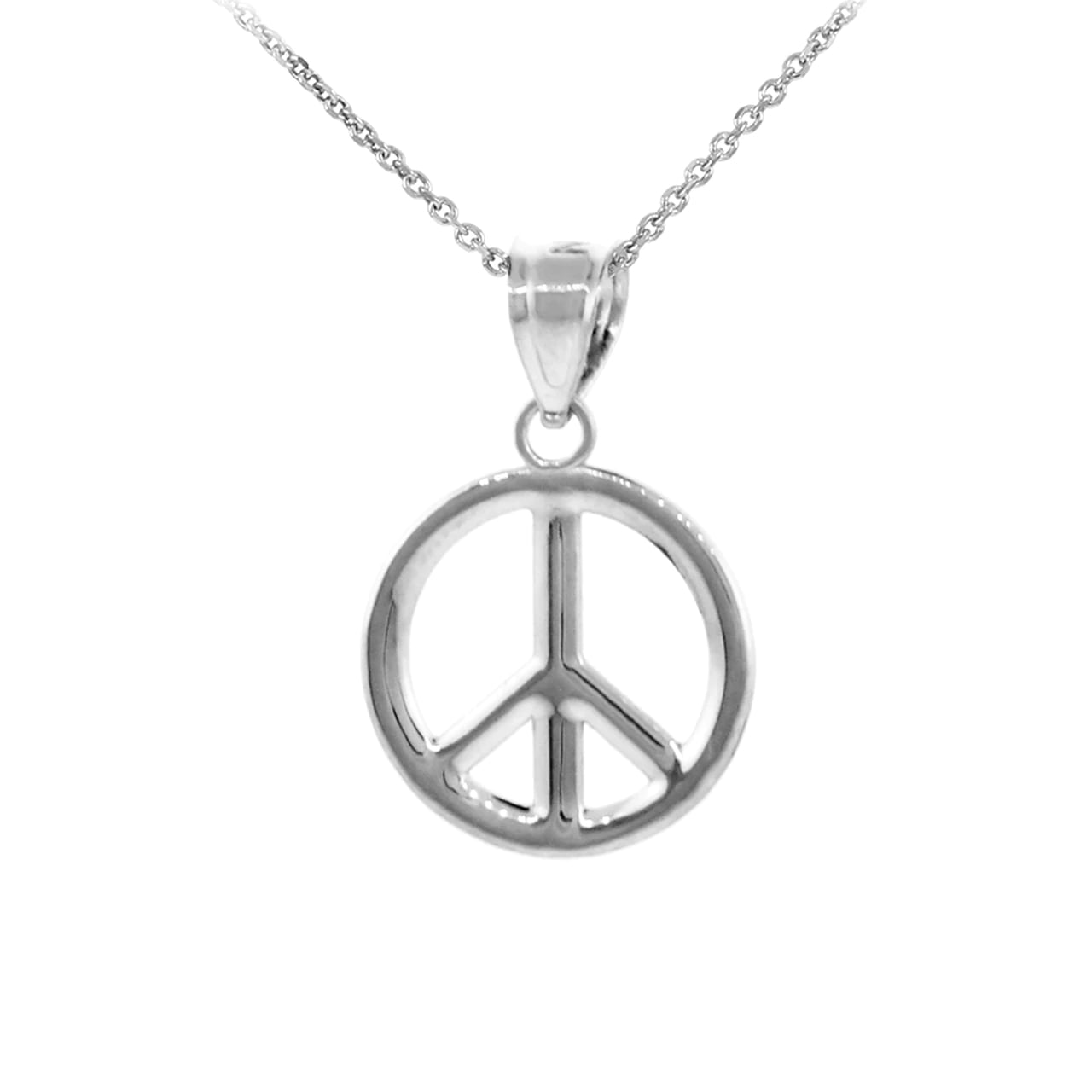 925 Silver Peace Sign Necklace - Canada