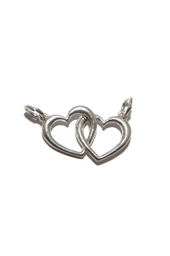 .925 STERLING SILVER TWO HEARTS PENDANT!!