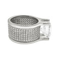 thumbnail image 1 of .925 Silver 20ct Solitaire Eternity Band Rhodium CZ Ring, 1 of 1