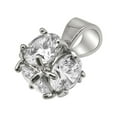 thumbnail image 1 of .925 Silver 3D CZ Diamond Bling Bling Solitaire Pendant, 1 of 2