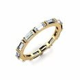 thumbnail image 1 of 925 Silver Aquamarine Ring, Eternity Ring,925 Sterling Silver Ring, Baguette Aquamarine Gemstone,Gift for Girlfriend, Birthday Gifts,Women Ring, 1 of 3