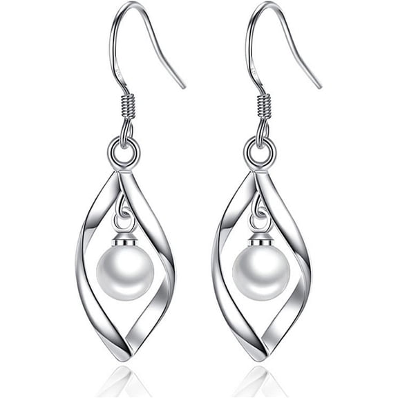 925 Silver Dangle Earrings For Women Hypoallergenic Cute Fashion Teardrop Drop Earrings Sparkly Nickel Free Crystal Hanging Dangly Dangling Earrings Jewelry For Women[Z1281]