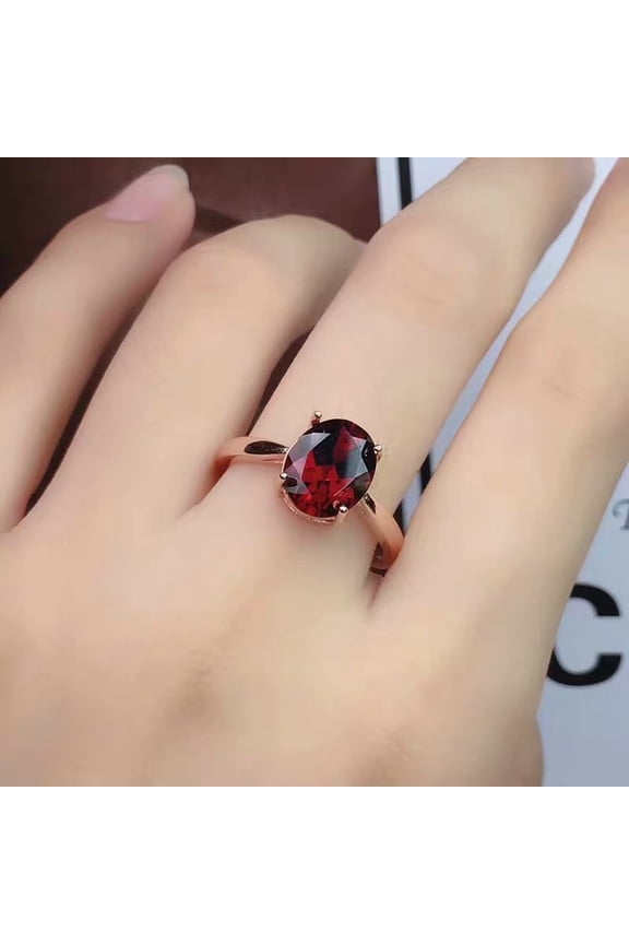 925 Silver Fashion Pigeon Blood Red Ruby Three Piece Suit