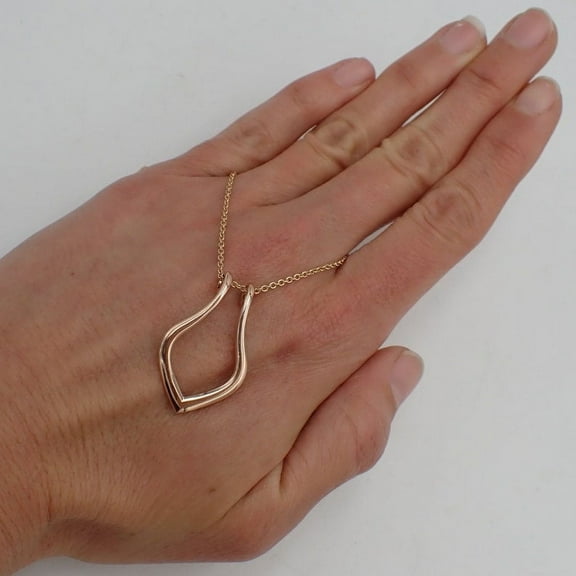 925 Silver Geometric Ring Holder Necklace Thick Chain Options Ring Size For Gift valentine Gift Engagement Ring Keeper Wedding Ring Holder